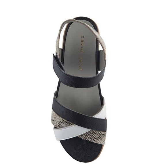 David Tate Echo Women's Slip On Shoes Sandals Leather  Platform Slides 7.5 W - Picture 2 of 10